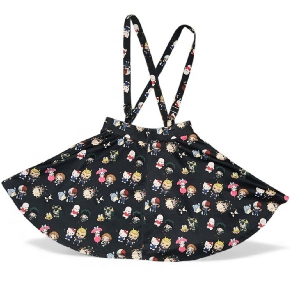 Hot Topic Size Small Cartoon Hello Kitty & Friends Print Suspender Skirt